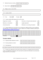 Form BOTC (F) Application for Registration as a British Overseas Territories Citizen and British Citizen by a Person Whose Parents Were Not Married - United Kingdom, Page 4