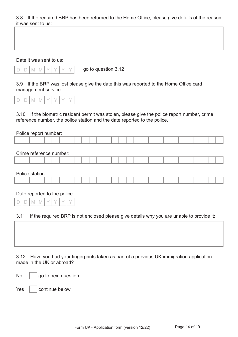 Form UKF Application for Registration as a British Citizen by a Person Born Before 1 July 2006 Whose Parents Were Not Married - United Kingdom, Page 14