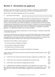Form UKM Application for Registration as a British Citizen by a Person Born Before 1983 to a British Mother - United Kingdom, Page 14