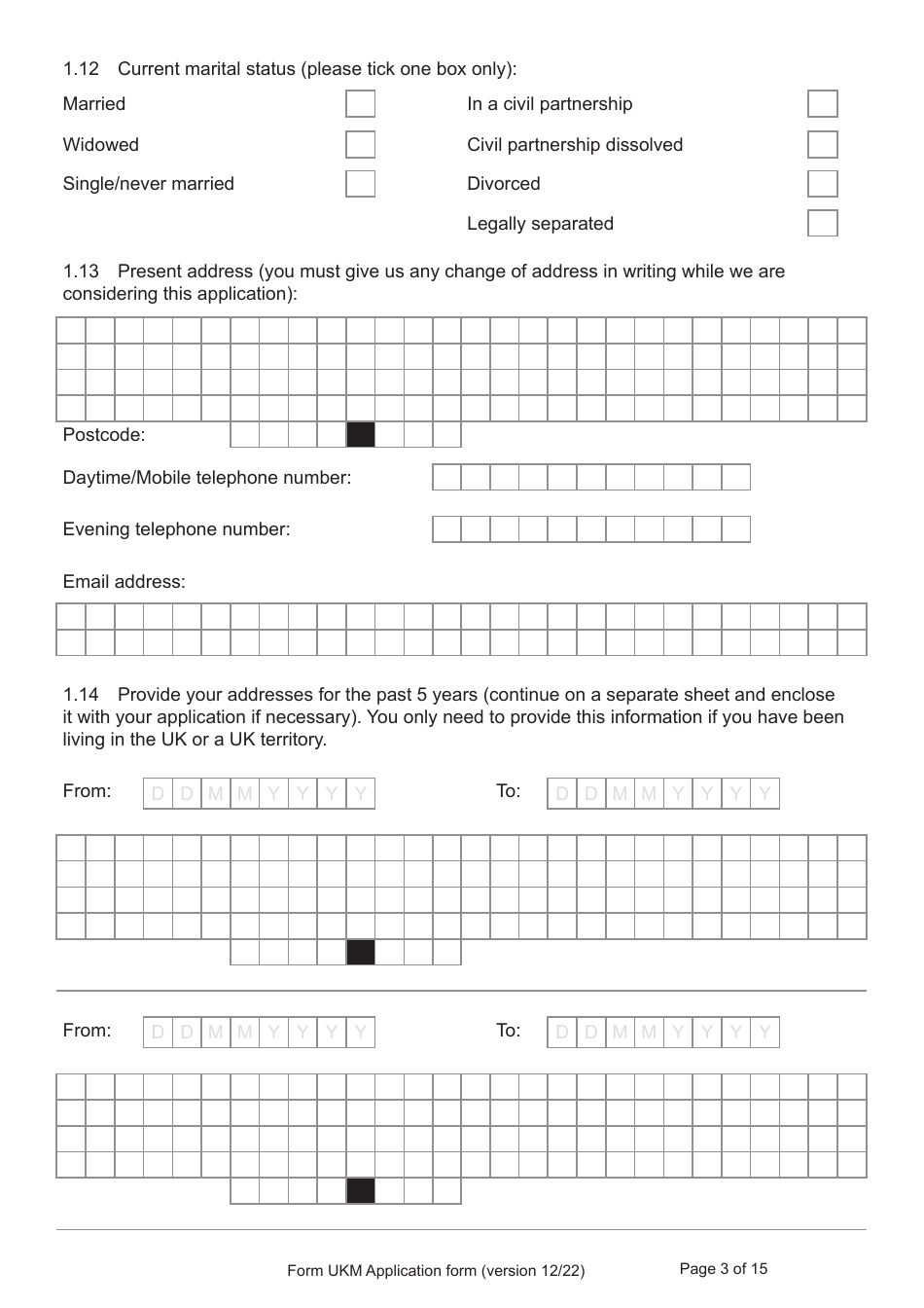 Form UKM Application for Registration as a British Citizen by a Person Born Before 1983 to a British Mother - United Kingdom, Page 3