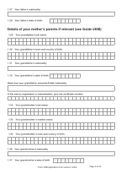 Form UKM Application for Registration as a British Citizen by a Person Born Before 1983 to a British Mother - United Kingdom, Page 6
