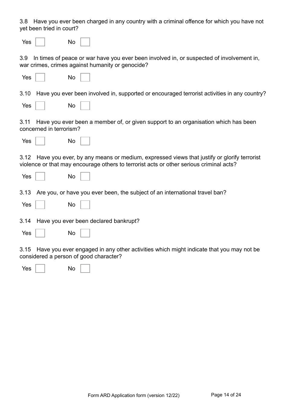 Form ARD Application for Registration as a British Citizen - United Kingdom, Page 14