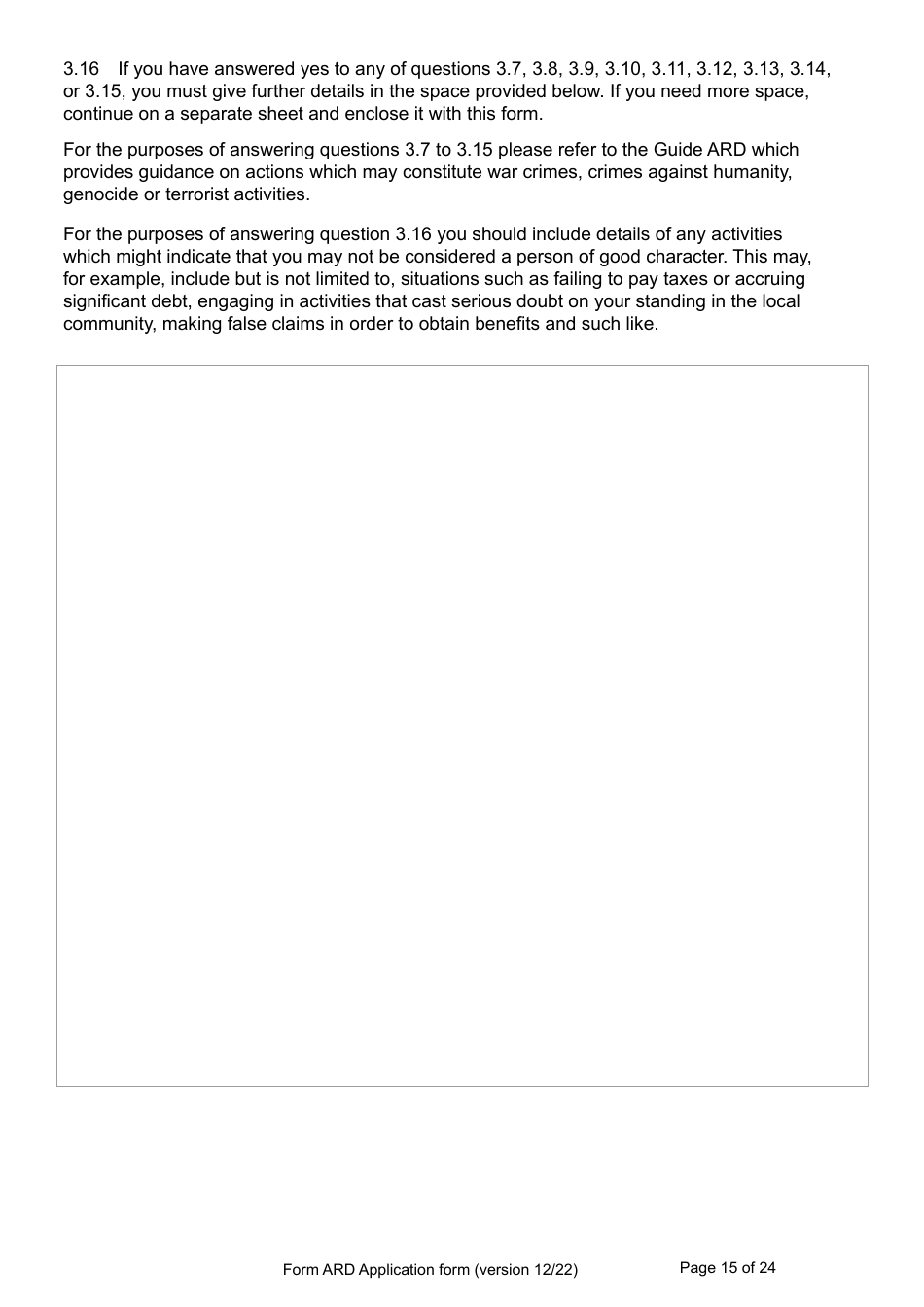 Form ARD Application for Registration as a British Citizen - United Kingdom, Page 15