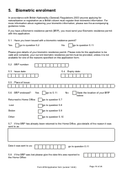 Form ARD Application for Registration as a British Citizen - United Kingdom, Page 19