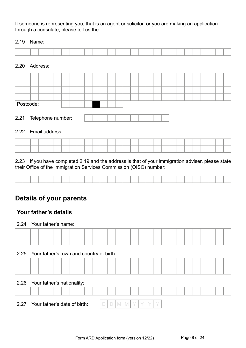 Form ARD Application for Registration as a British Citizen - United Kingdom, Page 8