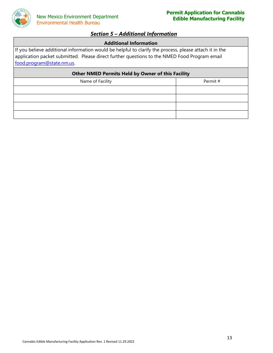 New Mexico Permit Application For Cannabis Edible Manufacturing   Page 13 Thumb 950 