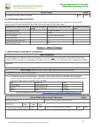 Permit Application for Cannabis Edible Manufacturing Facility - New Mexico, Page 8