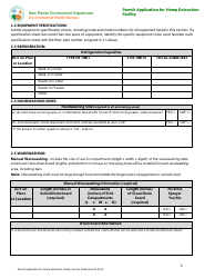Permit Application for Hemp Extraction Facility - New Mexico, Page 5