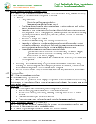 Permit Application for Hemp Manufacturing Facility or Hemp Processing Facility - New Mexico, Page 10
