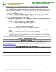 Permit Application for Hemp Manufacturing Facility or Hemp Processing Facility - New Mexico, Page 12