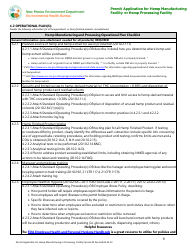 Permit Application for Hemp Manufacturing Facility or Hemp Processing Facility - New Mexico, Page 9