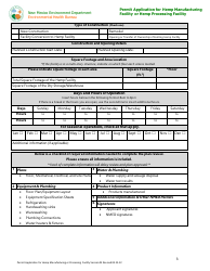 Hemp Warehouse Permit Application - New Mexico, Page 3