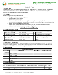 Hemp Warehouse Permit Application - New Mexico, Page 4