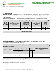 Hemp Warehouse Permit Application - New Mexico, Page 5