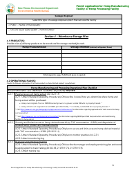 Hemp Warehouse Permit Application - New Mexico, Page 8
