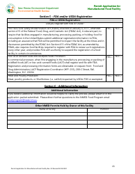 Permit Application for Manufactured Food Facility - New Mexico, Page 13