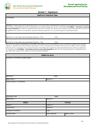 Permit Application for Manufactured Food Facility - New Mexico, Page 14