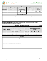 Permit Application for Manufactured Food Facility - New Mexico, Page 6
