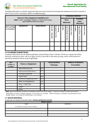 Permit Application for Manufactured Food Facility - New Mexico, Page 7