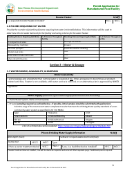 Permit Application for Manufactured Food Facility - New Mexico, Page 8