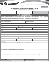 Document preview: Memorandum of Understanding Application - Northwest Territories, Canada (English/French)