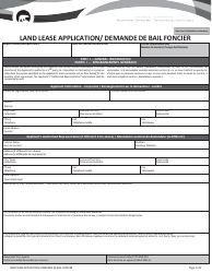 Document preview: Land Lease Application - Northwest Territories, Canada (English/French)