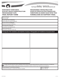 Document preview: Form NWT9340 Final Report Form - Northwest Territories Electric Vehicle Infrastructure Program (Nwt Evip) - Northwest Territories, Canada (English/French)