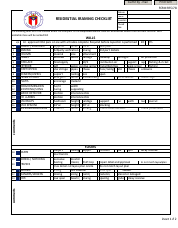 Form RFC878 Residential Framing Checklist - City of Austin, Texas