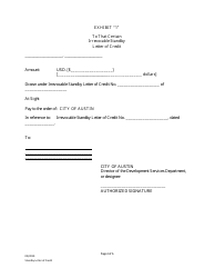 Standby Letter of Credit - City of Austin, Texas, Page 4