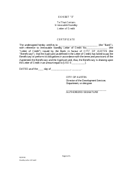 Standby Letter of Credit - City of Austin, Texas, Page 6