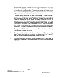 Assignment and Assumption of Subdivision Construction Agreement (Full-Escrow Only) - City of Austin, Texas, Page 2