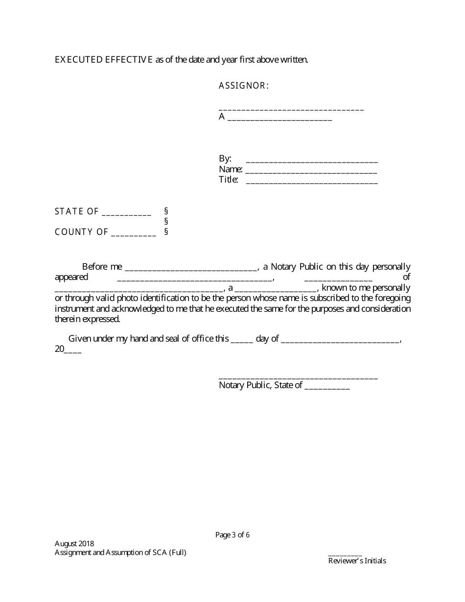 Assignment and Assumption of Subdivision Construction Agreement (Full-Escrow Only) - City of Austin, Texas, Page 3
