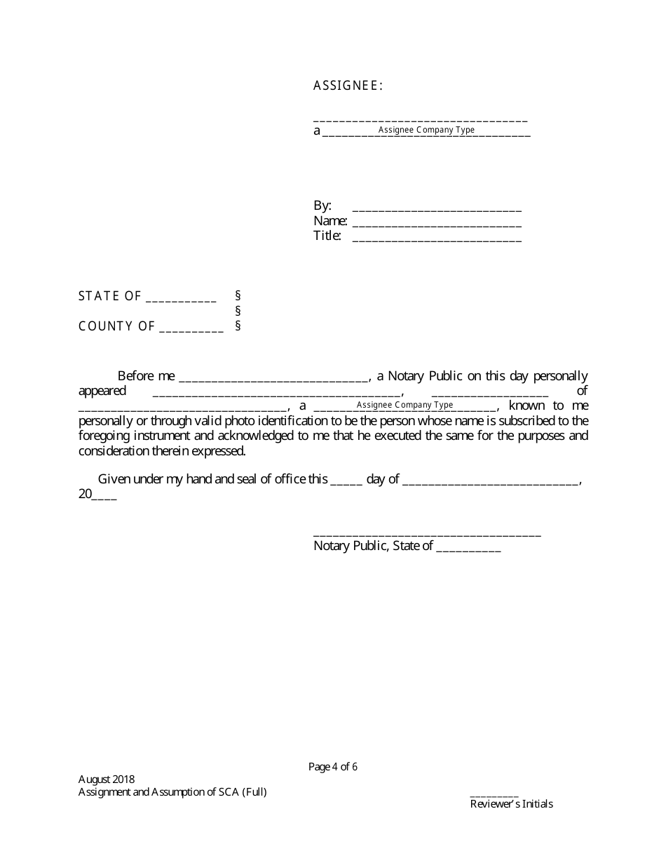 Assignment and Assumption of Subdivision Construction Agreement (Full-Escrow Only) - City of Austin, Texas, Page 4