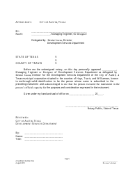 Amendment to Subdivision Construction Agreement - City of Austin, Texas, Page 5