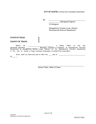 Subdivision Construction Agreement - City of Austin, Texas, Page 11