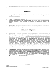 Subdivision Construction Agreement - City of Austin, Texas, Page 2