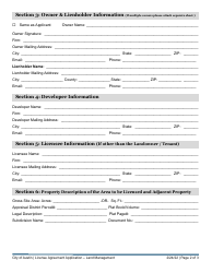 License Agreement Application - Land Management - City of Austin, Texas, Page 2