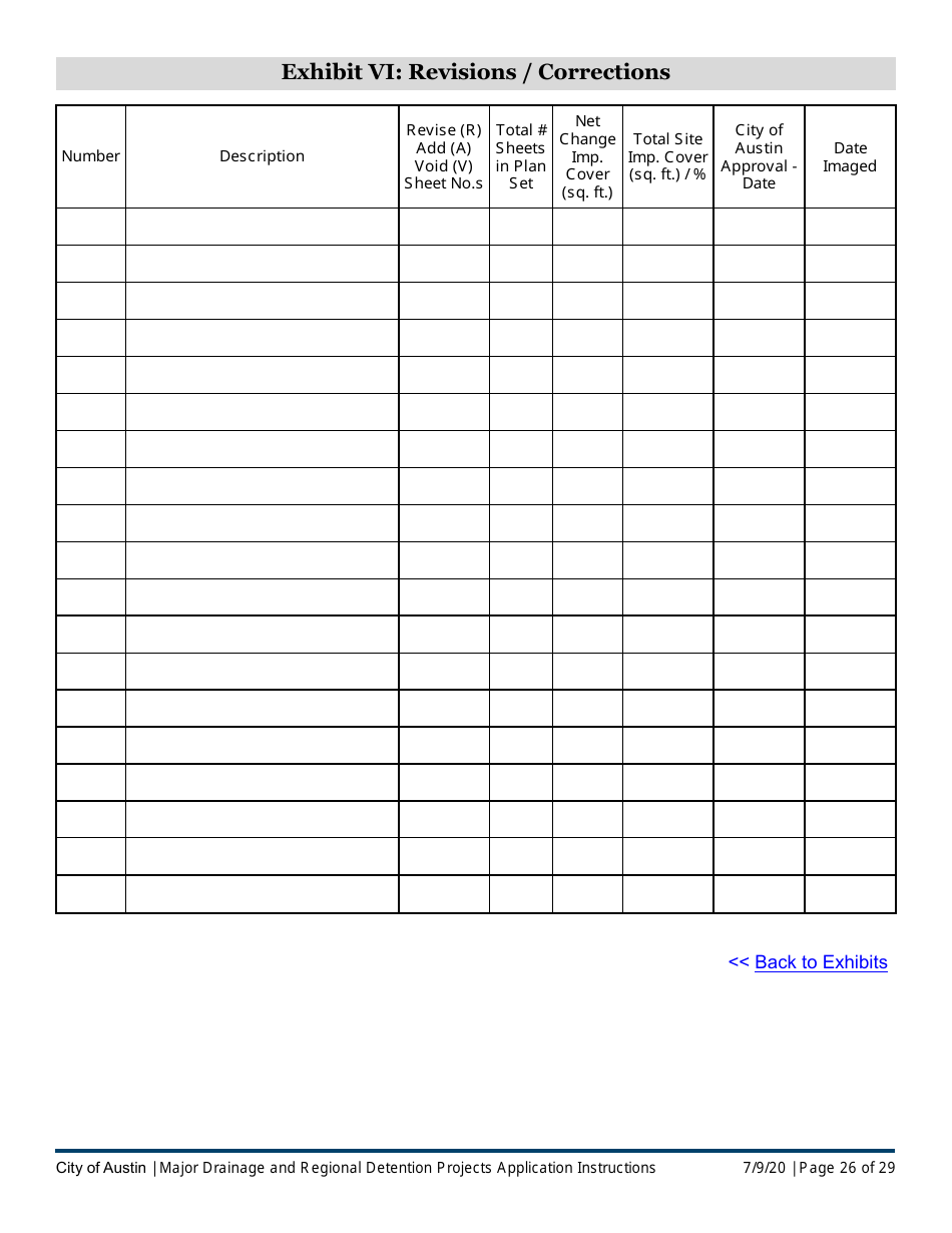 Instructions for Major Drainage and Regional Detention Projects Application - City of Austin, Texas, Page 26