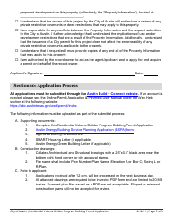 Building Permit Application - Residential Volume Builder Program - City of Austin, Texas, Page 5