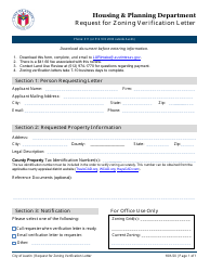 Document preview: Request for Zoning Verification Letter - City of Austin, Texas