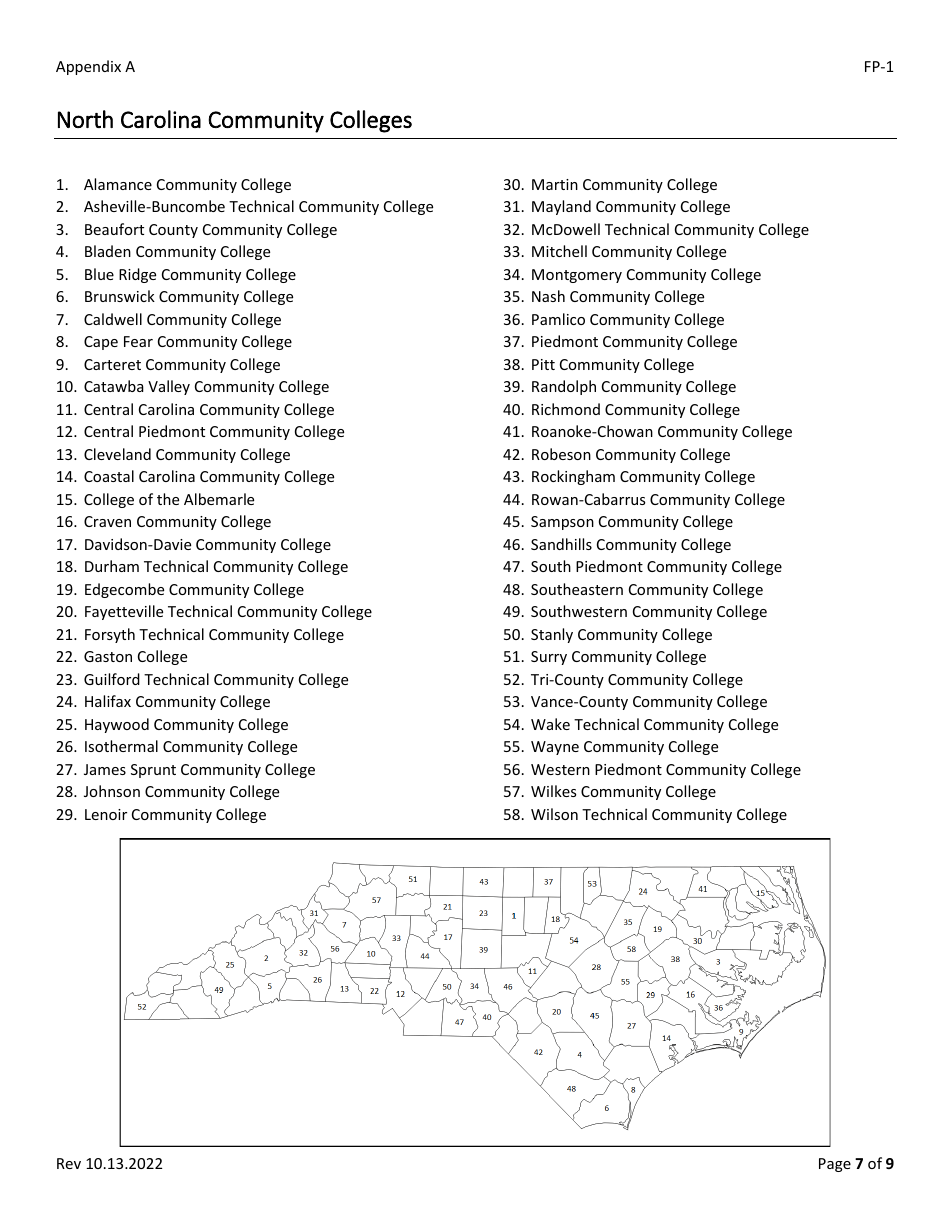 Form FP-1 Criminal Justice Fellows Program Application - North Carolina, Page 7