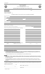 Application for Charitable Solicitor License - City of Long Beach, New York