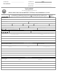 Document preview: Application for Taxicab Driver's/Contract Transporter's License - City of Long Beach, New York