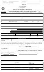 Document preview: Application for Contract Transporter - City of Long Beach, New York