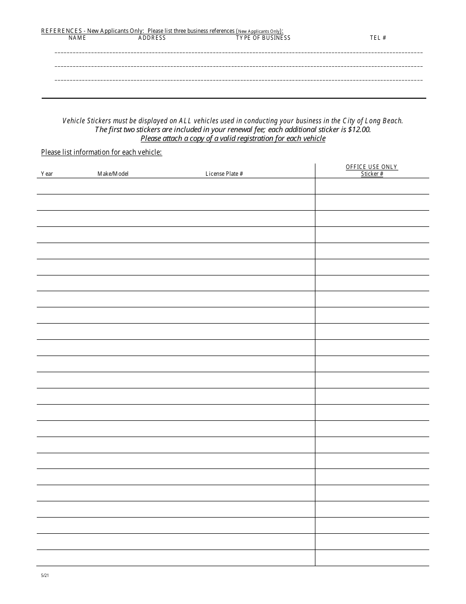 Application for Mercantile License - Home Improvement Contractor - City of Long Beach, New York, Page 2