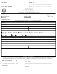 Document preview: Application for Master Plumber's License or Renewal - City of Long Beach, New York