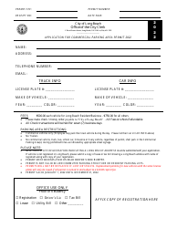Application for Commercial Parking Area Permit - City of Long Beach, New York, 2022