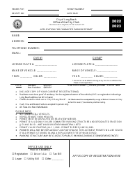 Application for Commuter Parking Permit - City of Long Beach, New York, 2023