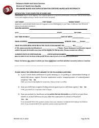 Delaware Nurse Aide Application for Certified Nurse Aide Reciprocity - Delaware, Page 3