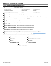 Form DOS-1507-F Preliminary Statement of Complaint - New York, Page 2
